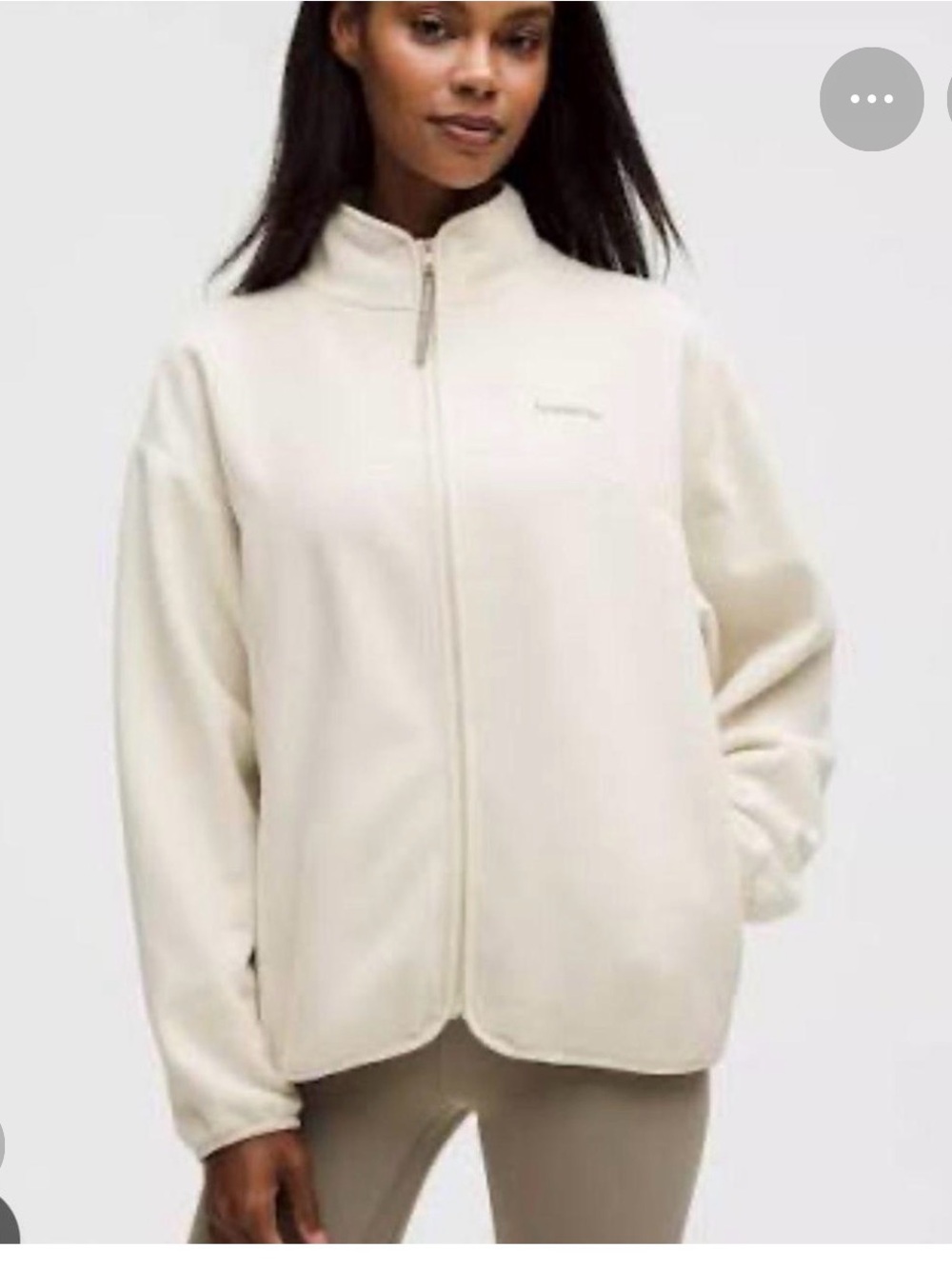 lululemon athletica Cream Full-Zip Teddy Jacket